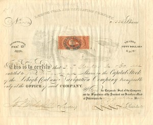 Lehigh Coal and Navigation Co. - Stock Certificate